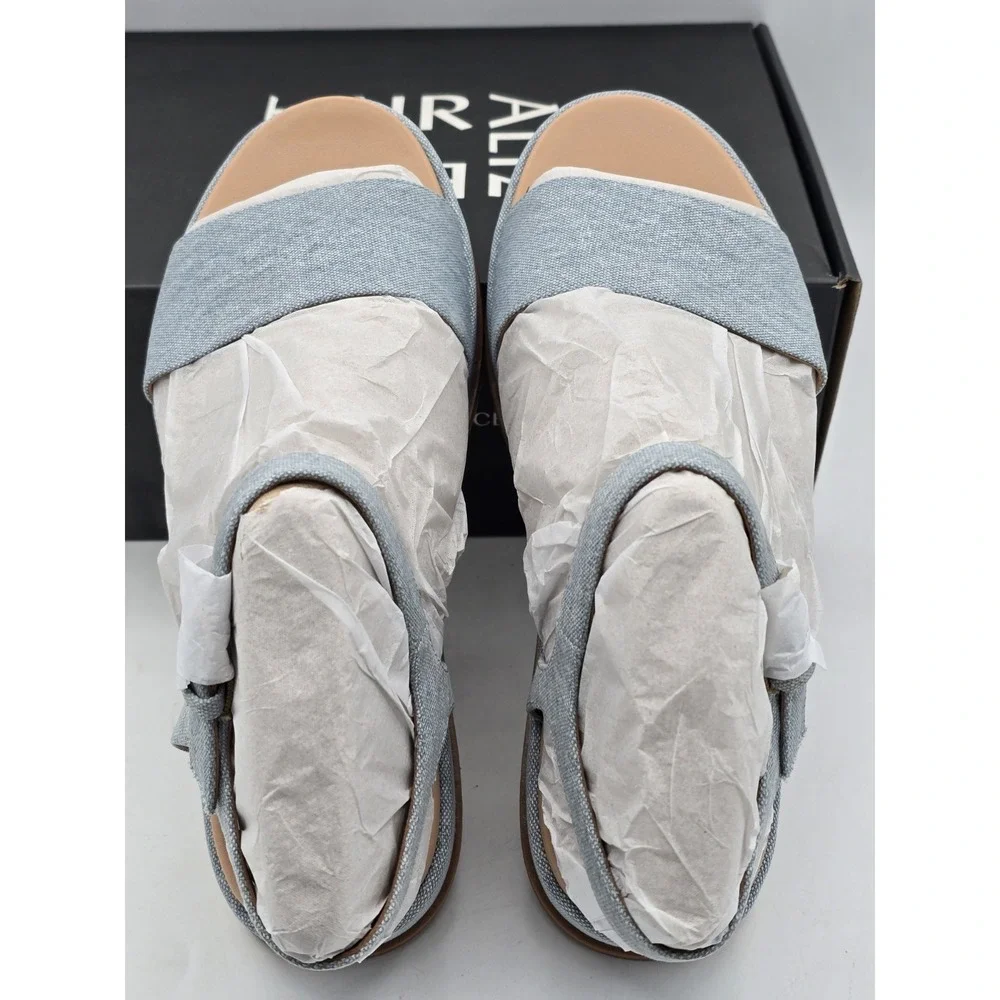 Naturalizer Women's Zane Light Denim Fabric‎ Platform Sandals Sz 9.5 M - NEW